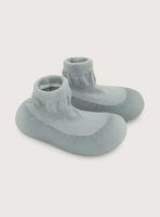 Pantufla Gris Suela De Goma Niño