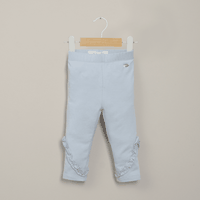 Calza con vuelos lila de niña