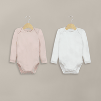 Pack de 2 bodys algodón rosado de niña