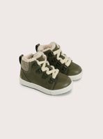 Botin con cordon de niño: cierre interior en verde