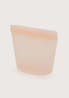 Bolsa silicona 250 ml transparente rosada