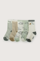 Pack de 5 calcetines verde niño