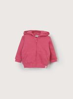 Polerón canguro fucsia para niña, suave y cómodo