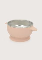 Bowl antideslizante con acero inoxidable rosado
