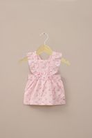 Jumper de guindas rosado de bebé niña