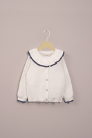 Chaleco blanco con cuello de niña