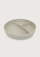 Plato dividido con base antideslizante gris