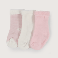 Pack de 3 calcetines rosado de bebe