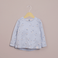 Polera manga larga celeste de niña