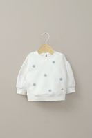 Polerón blanco con bordado de niña