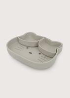 Plato gato con base antideslizate gris