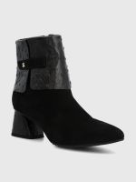 Botin Brunate Cuero Mujer Milazo Negro
