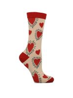 Calcetín Algodón Mujer C Heart Crema