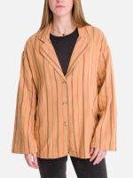 Blusa blazer manga larga Mujer Street Beige