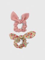 Pack  2 Scrunchie Algodón Niña Rosado