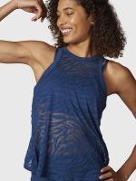 Polera Mujer Burn Out Tank Azul
