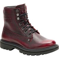 Botín de Cuero Colorado Grader Mujer Rojo