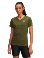 Polera Manga Corta Training para mujer Tech V-Neck verde