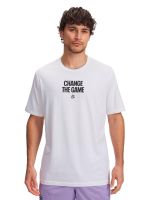 Polera Manga Corta Basketball Hombre Curry playable 1 Blanco