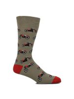 Calcetín Algodón Hombre C Cuff Moto Verde