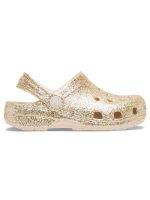 Zueco Niños Pequeños Classic Clog Glitter Dorado Crocs