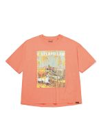 Polera Manga Corta Mujer Boxy Novelty Tee 2 Durazno