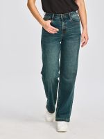 Jeans Mujer Triblend Stretch Denim Wide Leg Azul