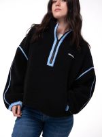 Polar Mujer Relaxed Half Zip Negro