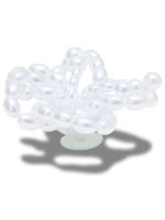 Jibbitz Perla Blanca con bordado floral Blanco