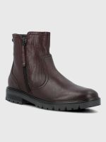 Botin Cuero Mujer Briller Burdeo