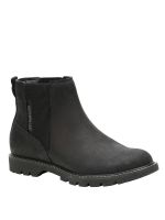 Botin Cuero Mujer Colorado Chelsea Negro