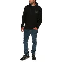 Polera Manga Larga Hombre Upf Hooded Banner Negro
