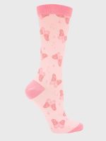 Calcetin Algodón Mujer Butterfl Rosado