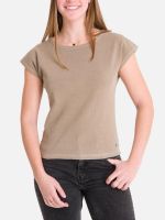 Polera m/c Mujer Essential Café