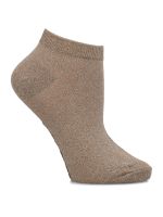 Calcetín Algodón Mujer Ped Lurex Taupe