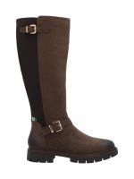 Bota Cuero Mujer Landd Café Oscuro