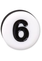 Jibbitz Número Seis Pequeña Amistad Blanco