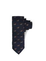 Corbata Seda Hombre Hp Tie Basset Azul Marino