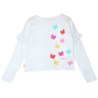 Polera Niña Butterfly Blanco