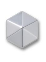 Jibbitz Tacha Hexágono Plateado