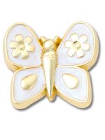 Jibbitz Mariposa Perlada Dorada