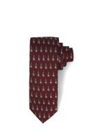 Corbata Seda Hombre Hp Tie Dog Ii Burdeo
