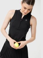 Polera Mujer Tank Half Zipper Negro