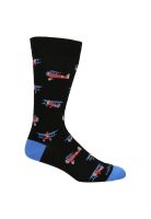 Calcetín Casual Plane Negro Hombre