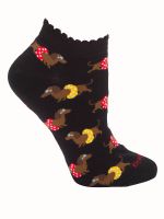 Calcetín Algodón Mujer Ped St Swimdog Negro