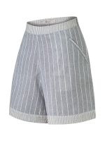 Short Lino Orgánico Mujer Huron Celeste