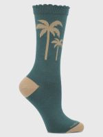 Calcetin Algodón Mujer C St Palm Azul