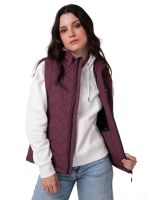 Parka Sin Mangas Mujer Mediumweight Burdeo