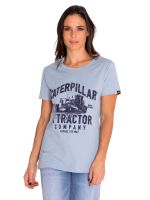 Polera Manga Corta Mujer Graphic Azul