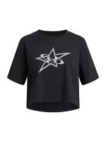 Polera M/C Niña G Logo Star Ss Negro